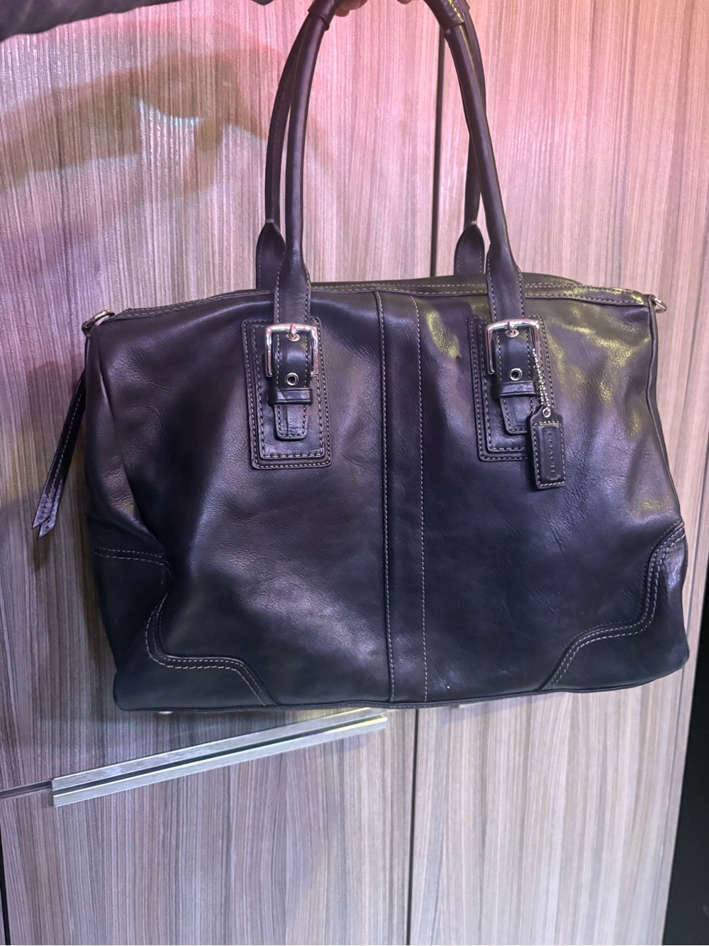 Black Leather Tote Bag - Classic Everyday Carry